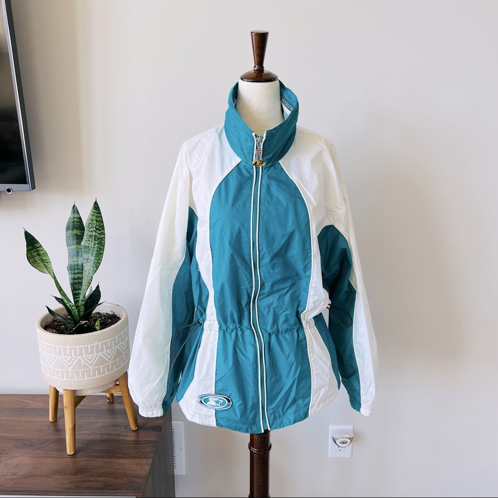 STARTER Teal and White Women's Jacket
